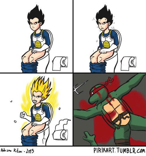 Vegeta no banheiro