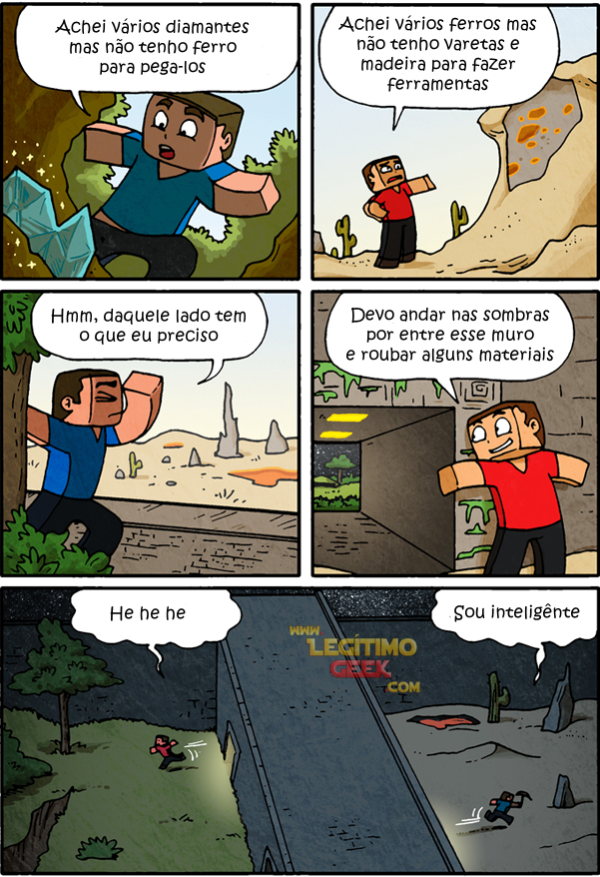 Enquanto isso no Minecraft