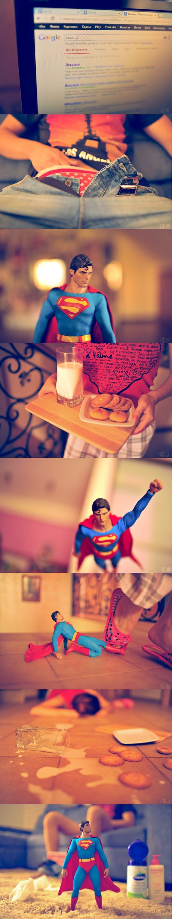 Superman salvando o dia