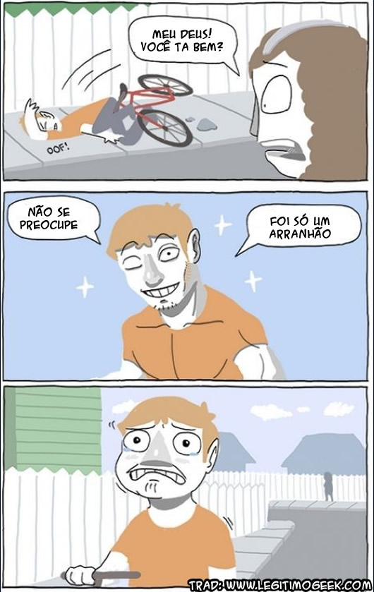 Cair de bicicleta