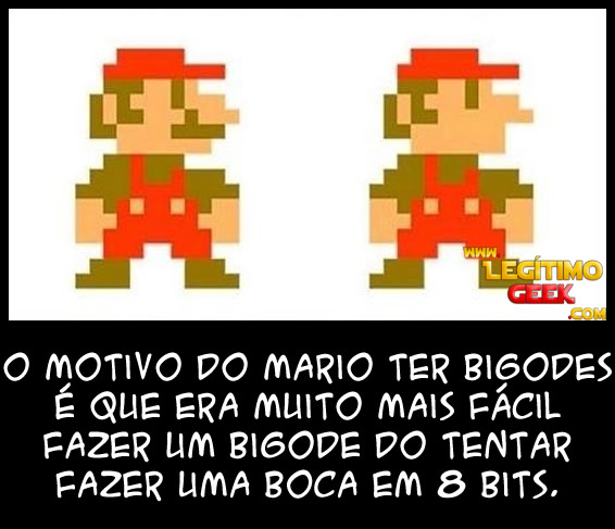 Por que o Mario tem bigodes