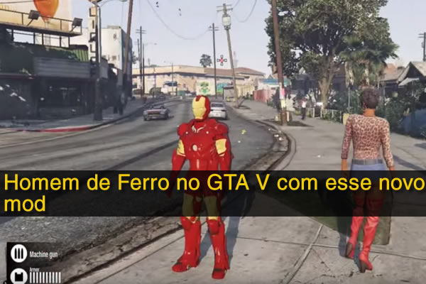 Homem de Ferro no GTA V com esse novo mod