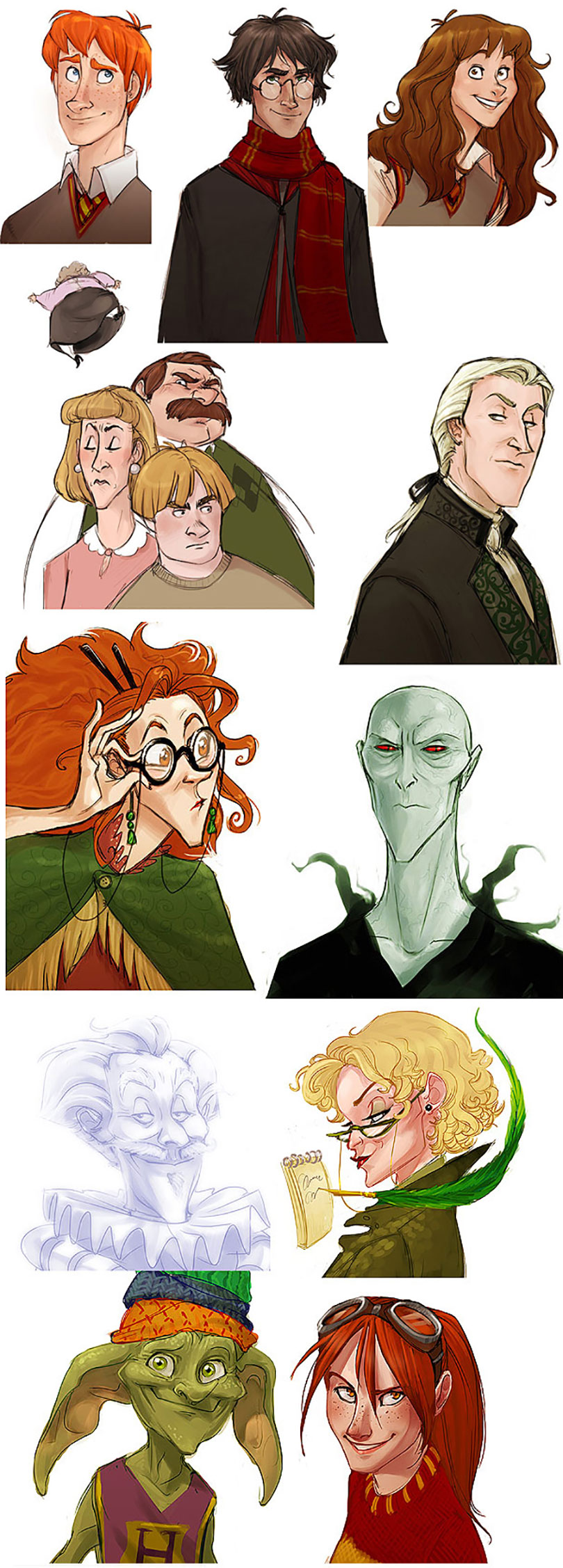 Artista recria personagens de Harry Potter como se eles fossem da Disney