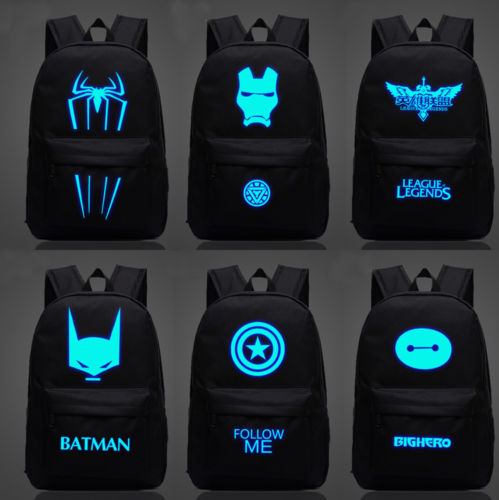 Mochilas geeks que brilham no escuro