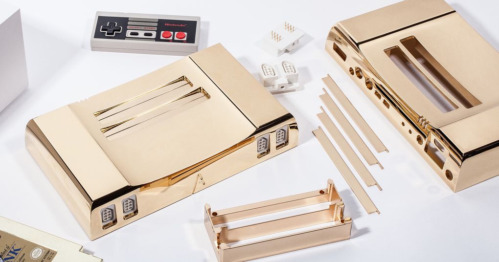 Designer cria NES banhado a ouro 24k