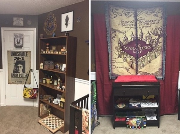 Fãs criam quarto inspirado em Harry Potter para seu bebê
