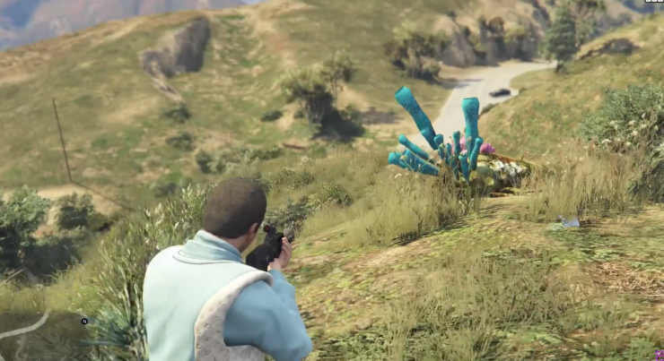 jogadores tentando derrubar represa gta v (1)